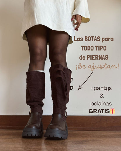 Bota ajustable chocolate