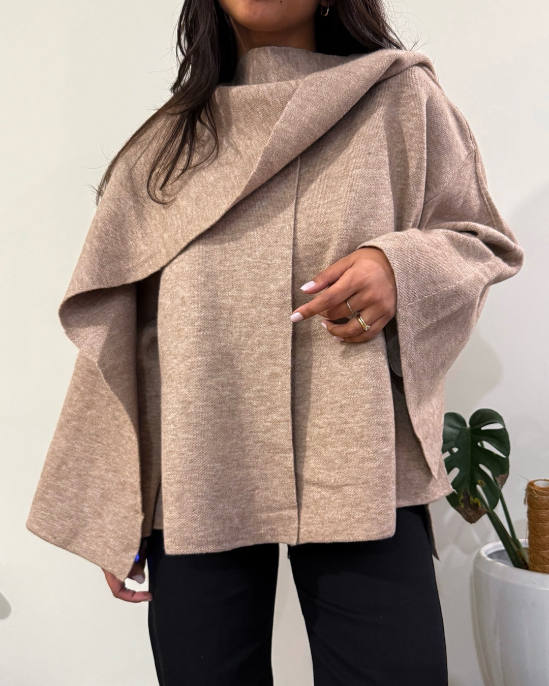 Chaqueta bufanda dupe zara camel
