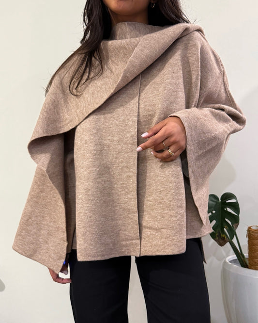 Chaqueta bufanda dupe zara camel