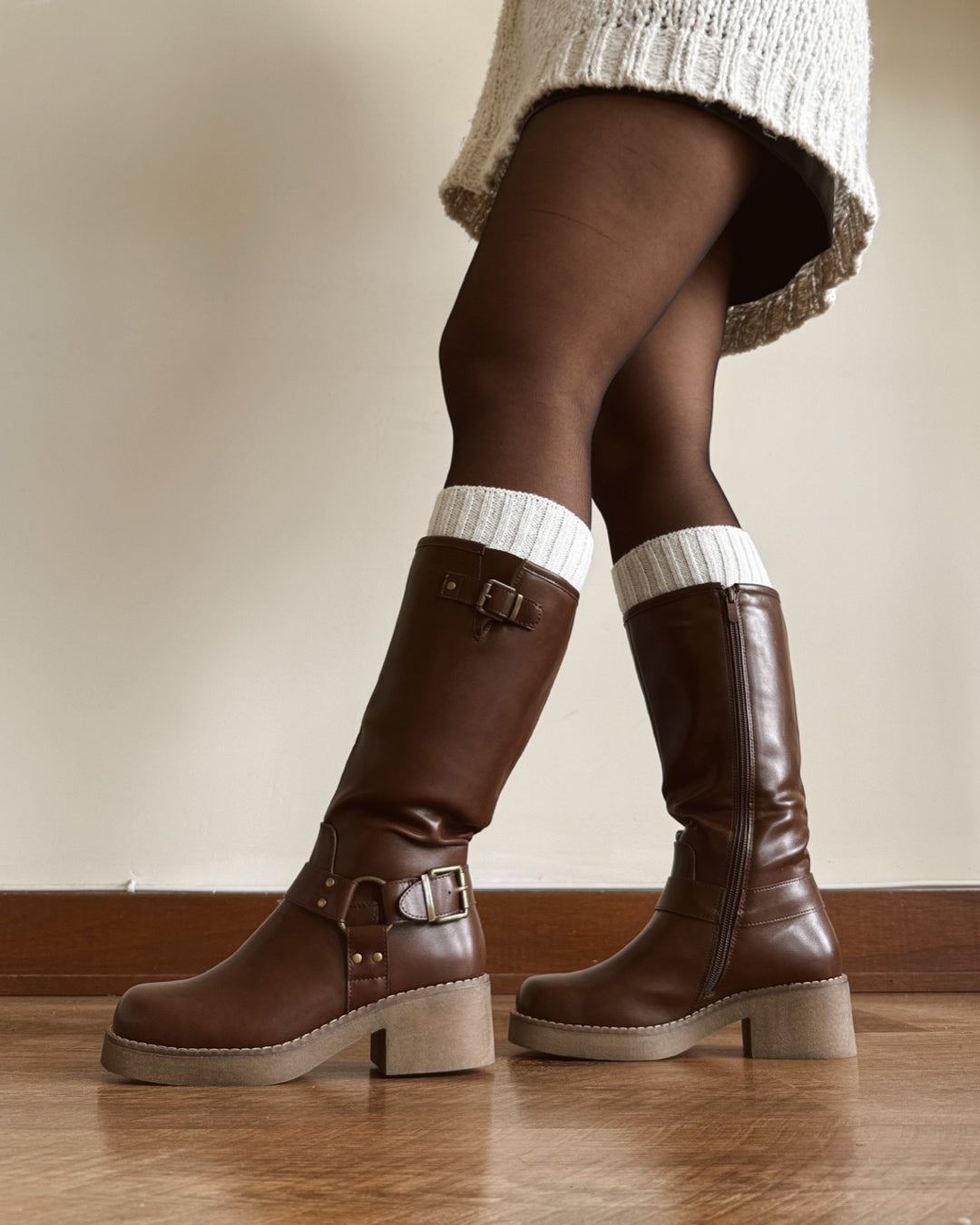 Bota biker brown