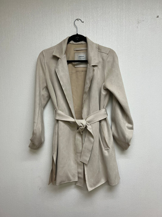 Chaqueta gamuzada beige
