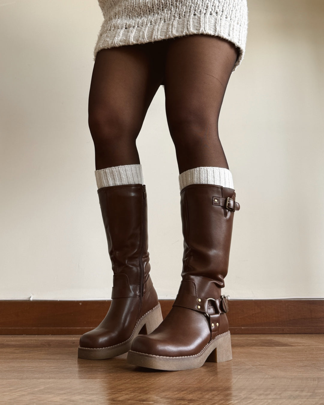 Bota biker brown