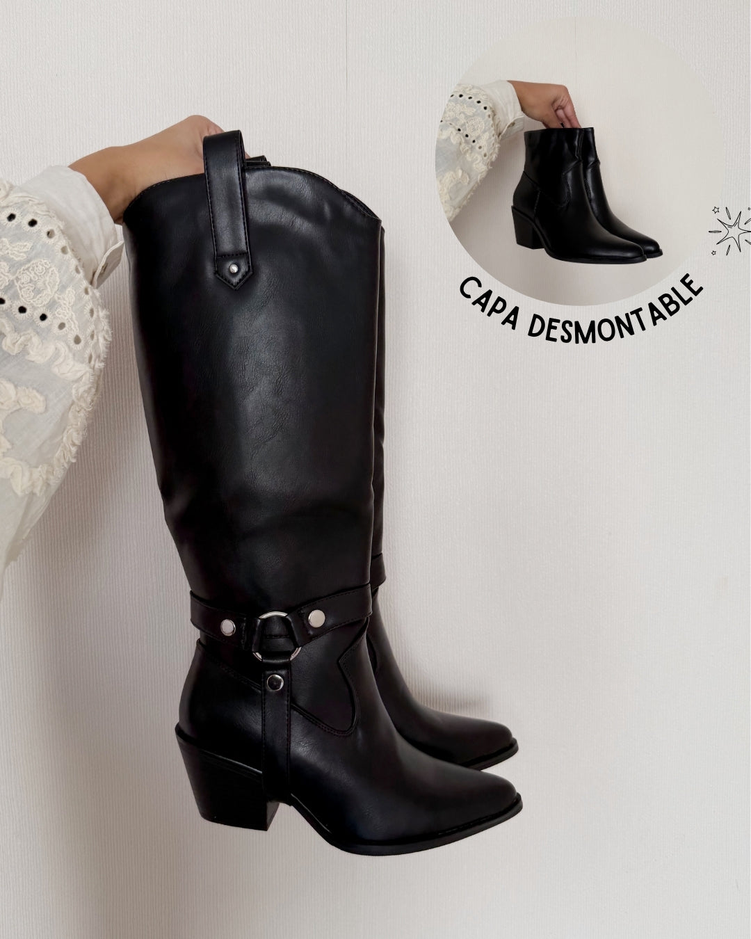 Bota texana desmontable