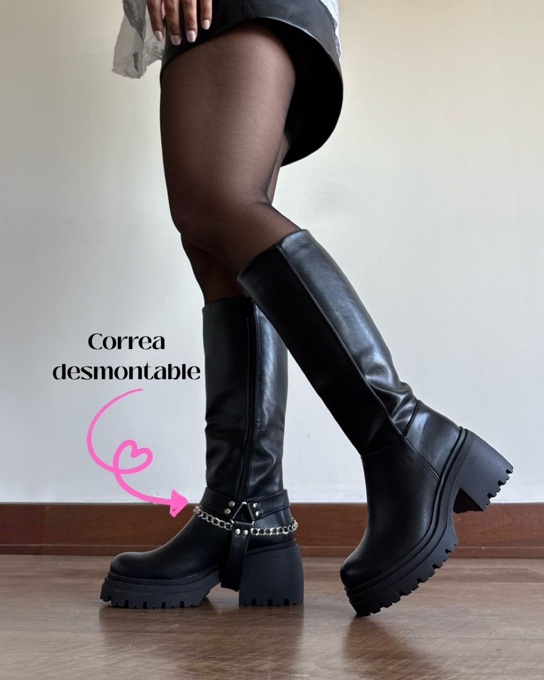 Bota 2 en 1 correa desmontable