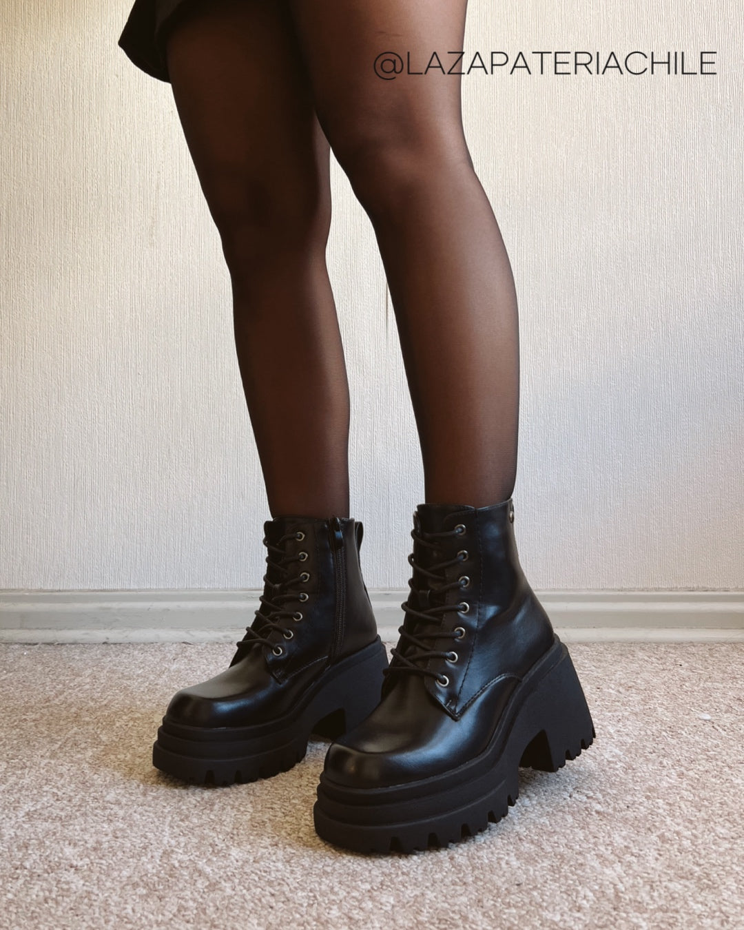 Botin plataforma cordones