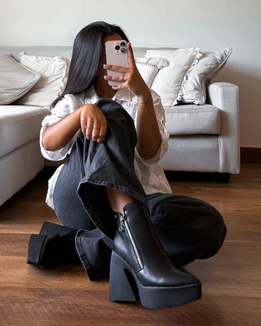 Botin alicia cierre negro