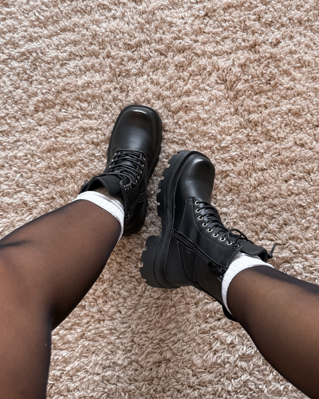 Botin plataforma cordones