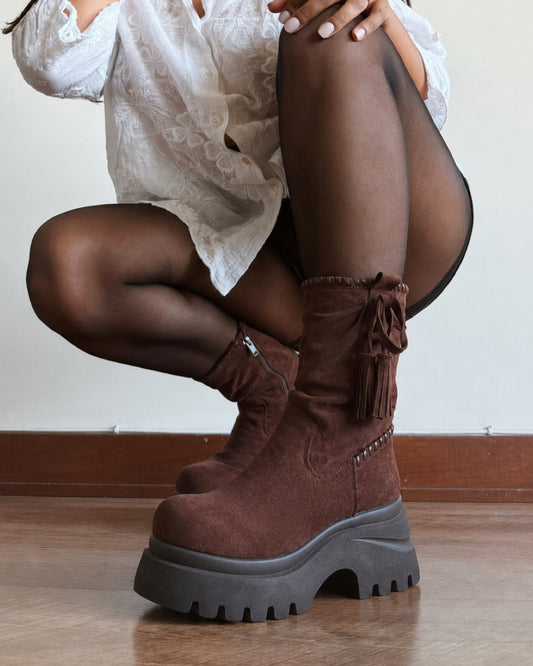 Botin gamuza zoe chocolate