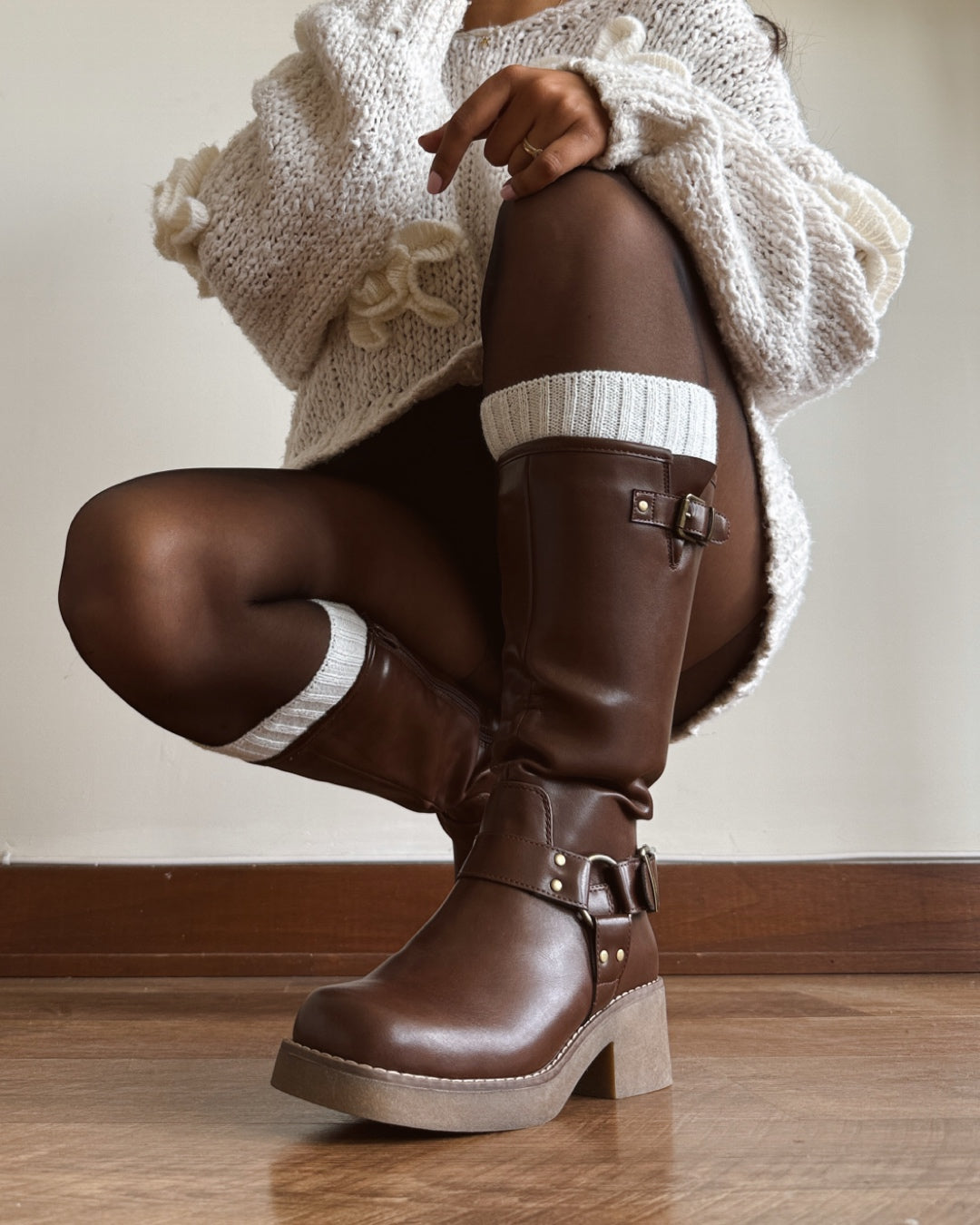 Bota biker brown
