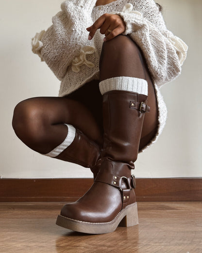 Bota biker brown