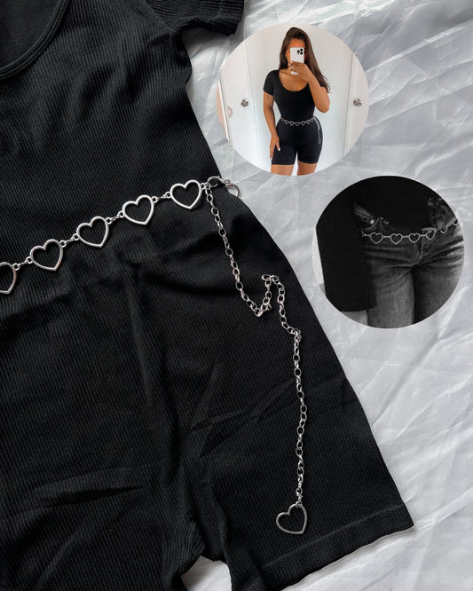 Cinturón corazones, ajustable.