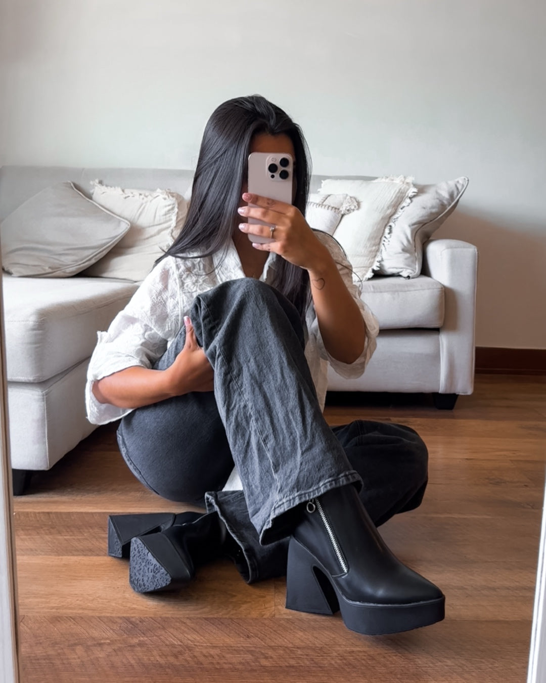 Botin alicia cierre negro