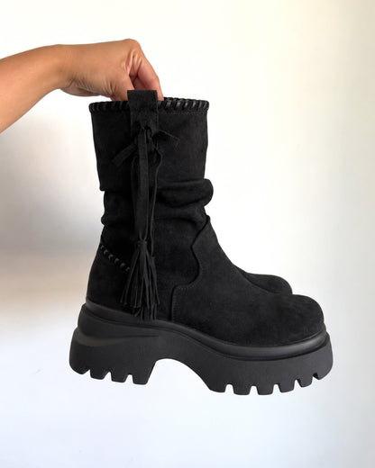 Botin gamuza zoe black