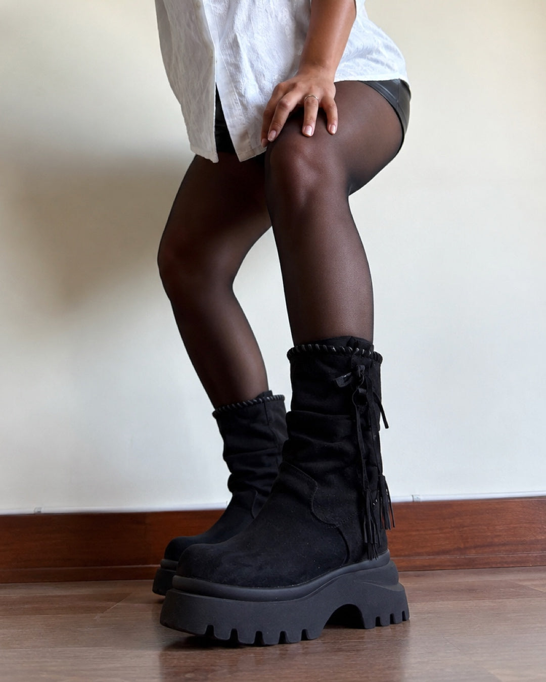 Botin gamuza zoe black