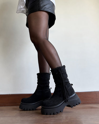 Botin gamuza zoe black